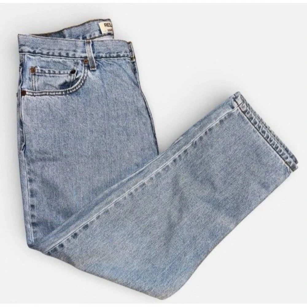 Levis 550 Baggy Jeans 36x30 Light Wash Blue Relaxed Fit Vintage Y2K